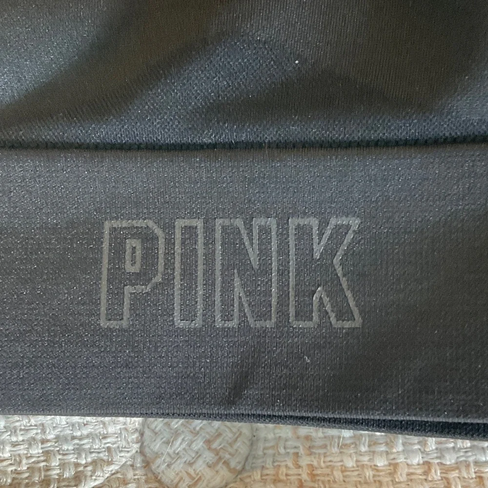 PINK Victoria's Secret Black Mesh Sports Bra